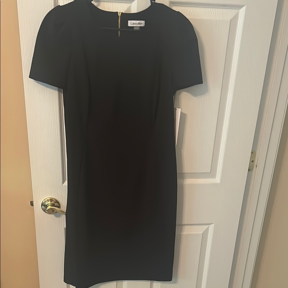 Calvin Klein Black Sheath Mini Dress
